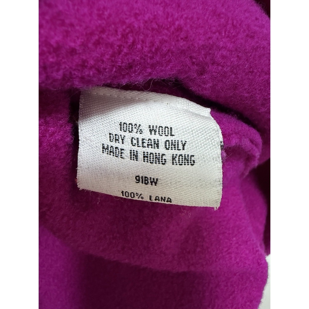 Eileen Fisher Boiled Wool Button Front Jacket Size 1X Magenta Pink Lagenlook - Picture 8 of 8
